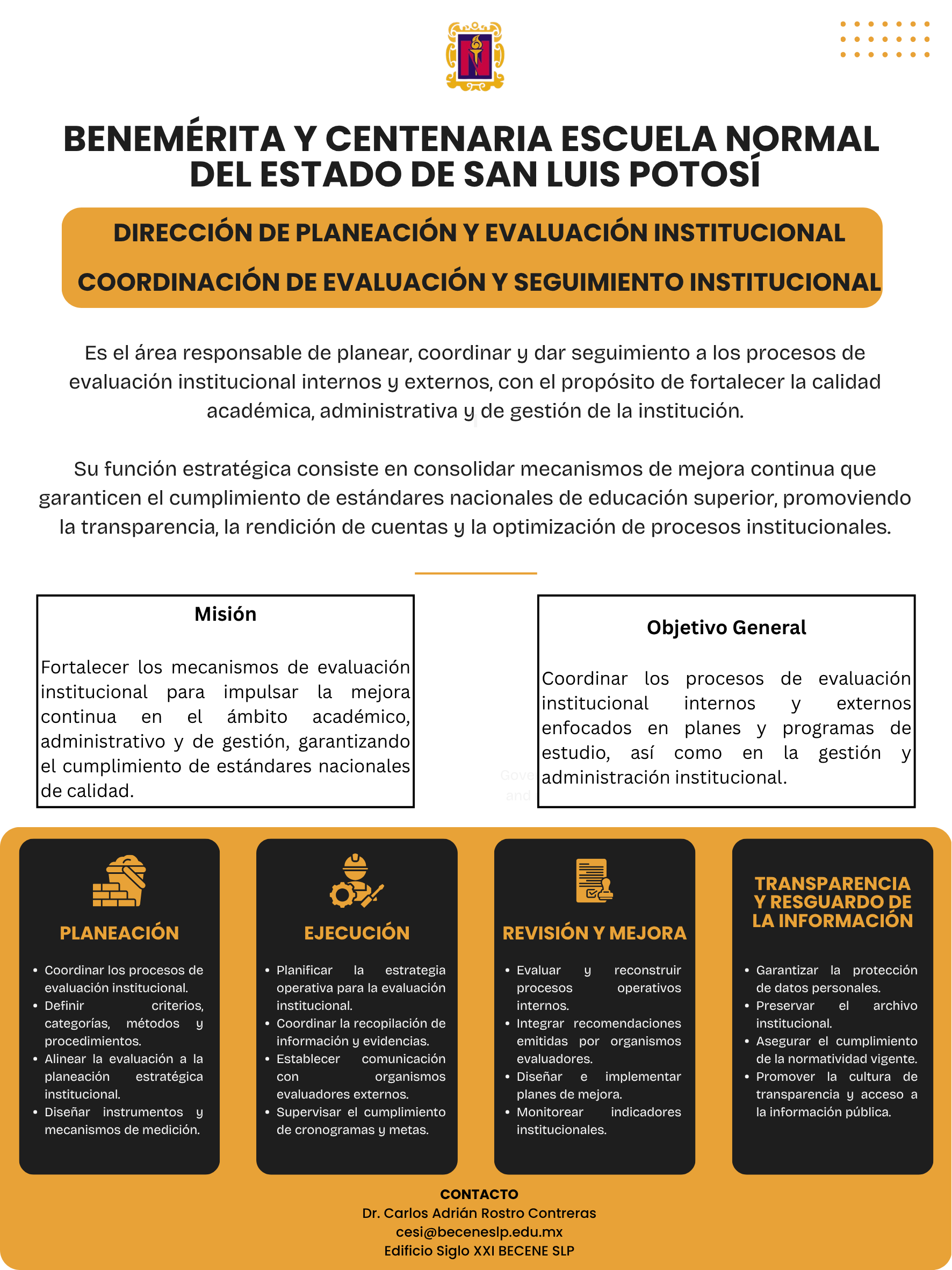 Evaluación y Seguimiento INSTITUCIONAL